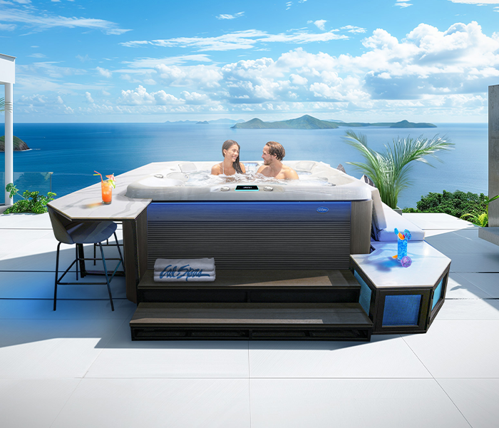 Calspas hot tub being used in a family setting - Northport